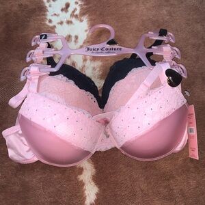 Juicy Couture Pink Lace Bra Set